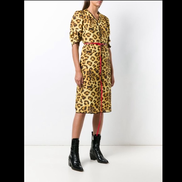 MARC JACOBS Leopard Print Midi Dress**US 2 $1495 - Picture 3 of 10